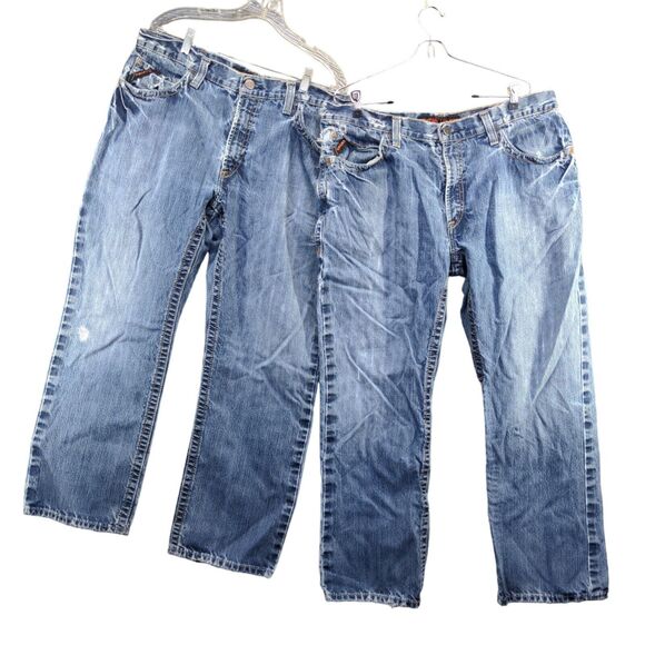 Ariat FR Men's M4 Low Rise Boot Jeans Blue Size 36x30 Set of 2 100% Cotton - Picture 1 of 16